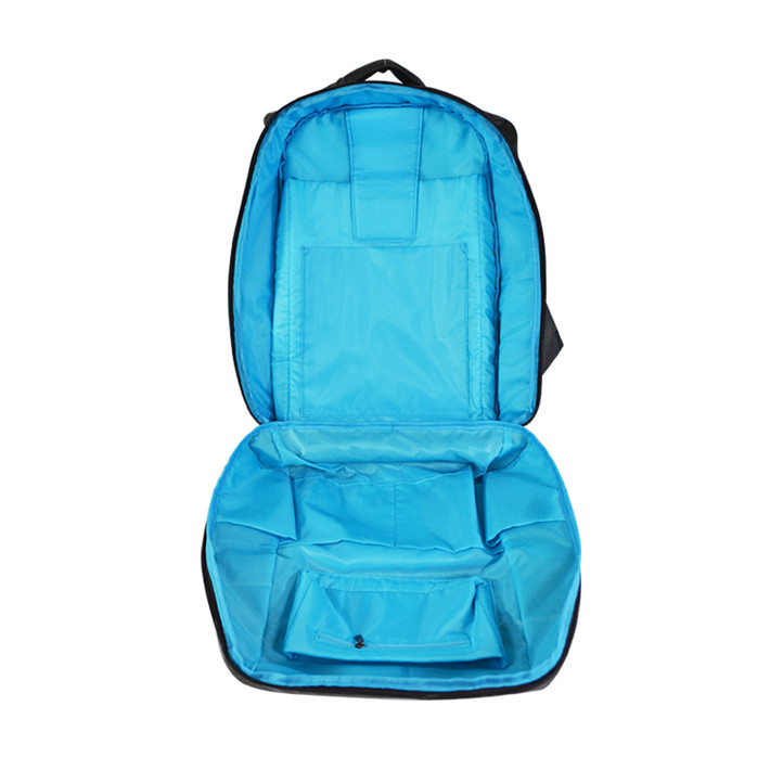 Custom OEM Black Casual Backpack with Curved Front Zipper Pocket product view 4