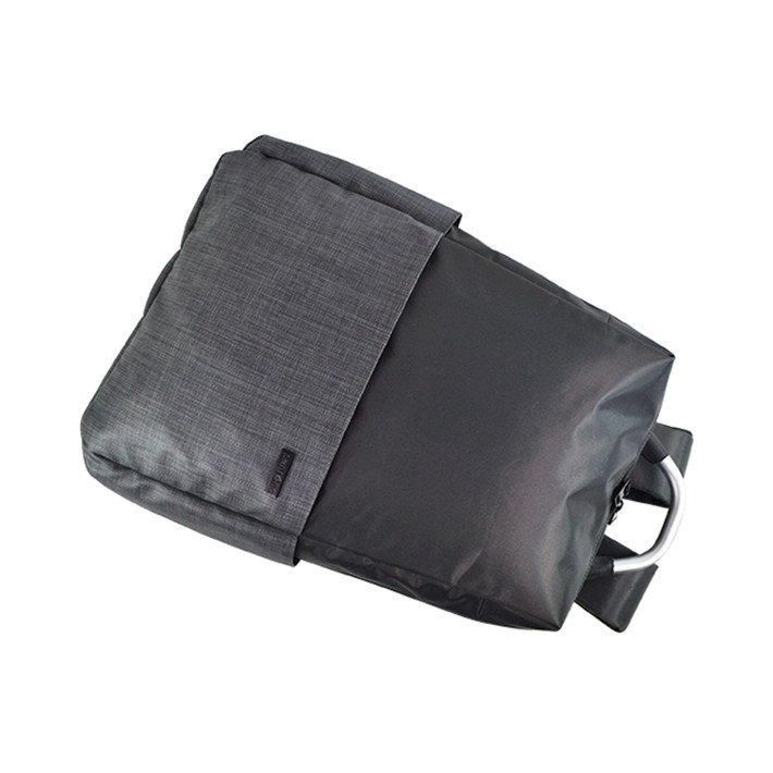 Custom OEM Black Business Backpack with Oversized Side Pockets product view 4