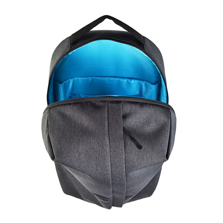 Custom OEM Black Minimalist Backpack with Rear Zipper Compartment product view 5