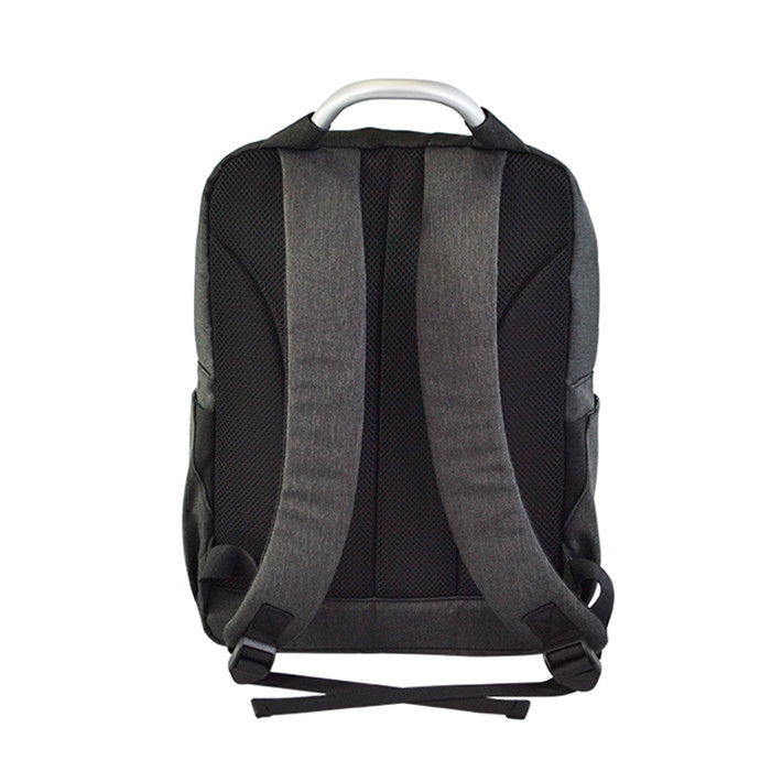 Custom OEM Black Laptop Backpack with Front Organizer and Side Pockets product view 3