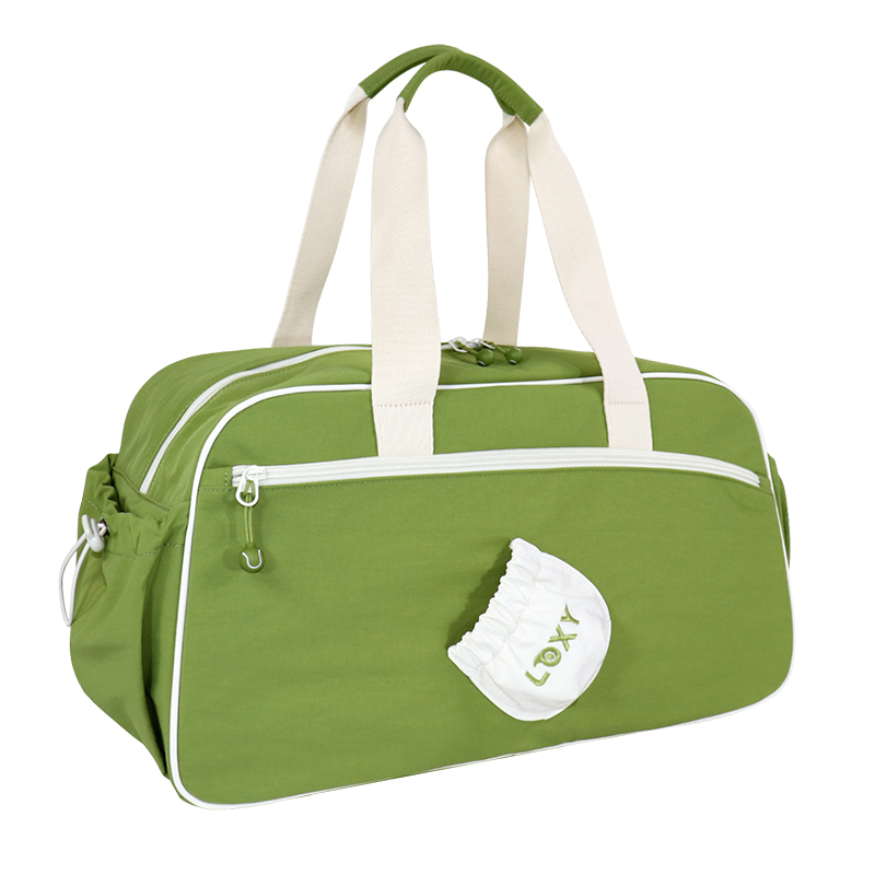 Custom Recycled Polyester Sports Duffel Bag with Racket Storage Pocket