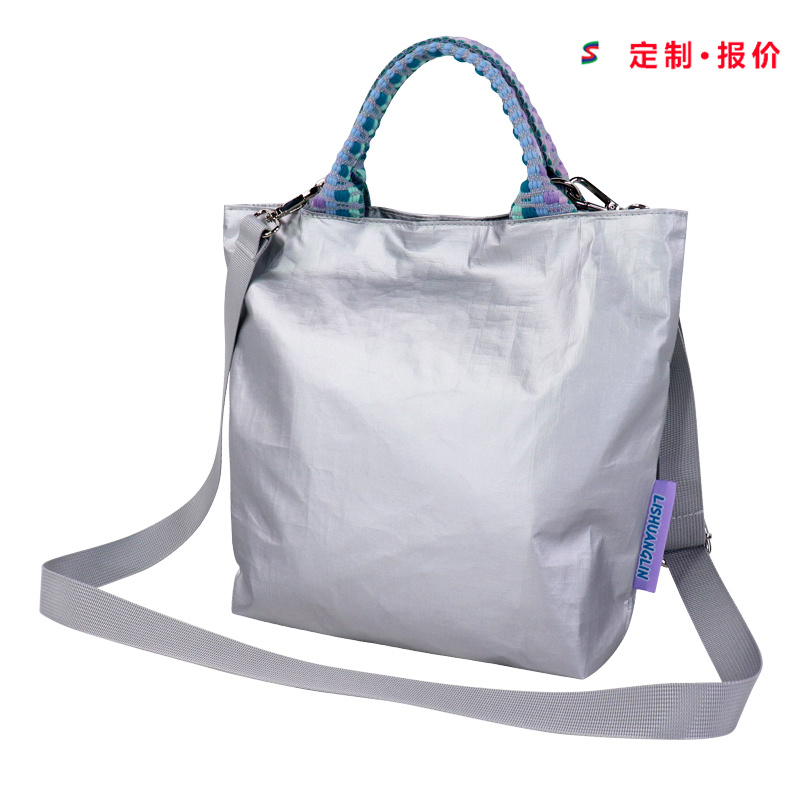Custom Tyvek Shoulder Tote Bag with Braided Strap SLH25-002 product view 6