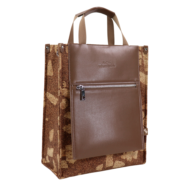 Alternate view of Custom Coffee-Ground Material Compact Crossbody Bag with Zip Pocket SLH26-006B