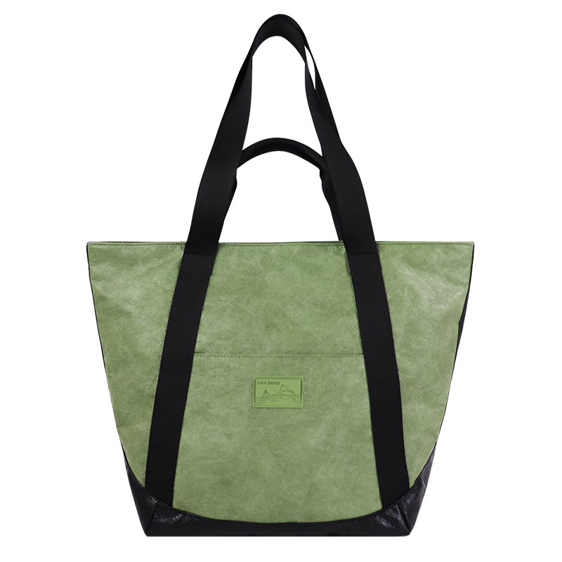 Detail view of Custom Crinkled Tyvek-Style Spunbond Polyethylene Backpack SLH26-015G