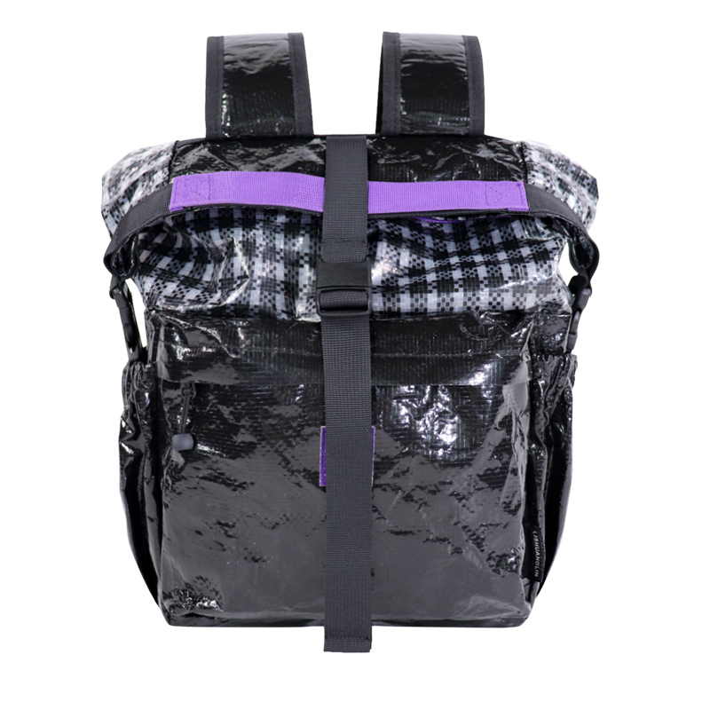 Custom Woven PE Roll-Top Backpack with Buckle Closure SLH26-019B