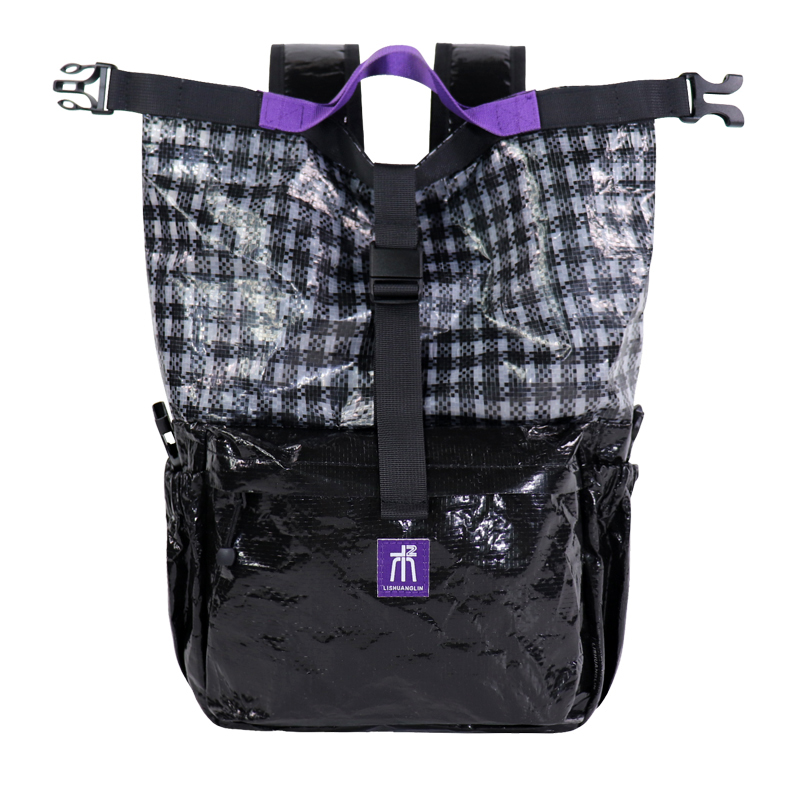Alternate view of Custom Woven PE Roll-Top Backpack with Buckle Closure SLH26-019B