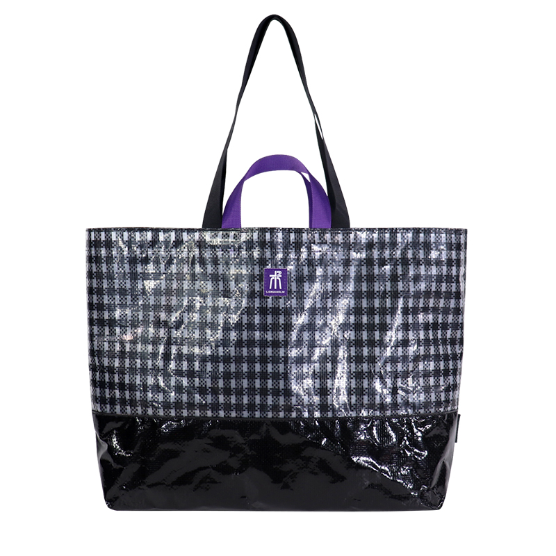 Custom Woven PE Large Shopper Tote with Dual Carry Handles SLH26-021B