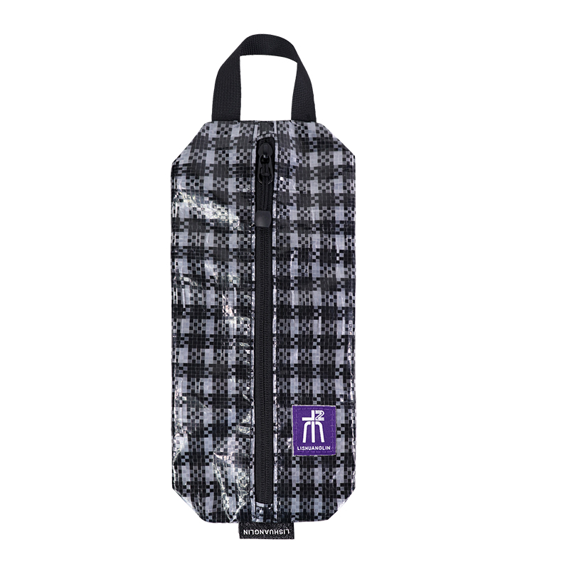 Custom Woven PE Zip Toiletry Pouch with Top Handle SLH26-023B