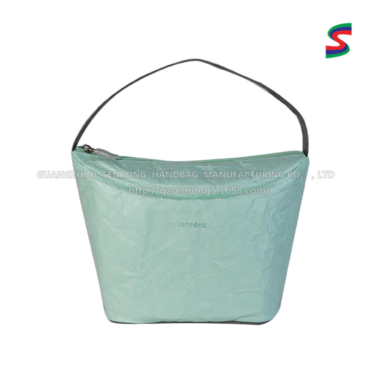 Custom Tyvek Shoulder Pouch with Zip Closure SRN17-010