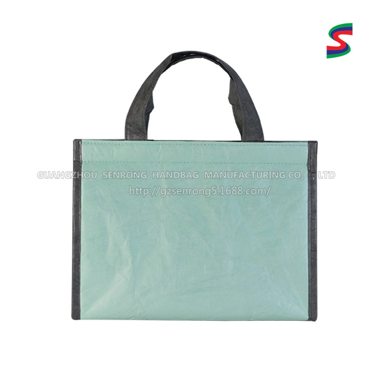 Custom Tyvek Flat Tote Bag with Short Handles SRN17-012 product view 3