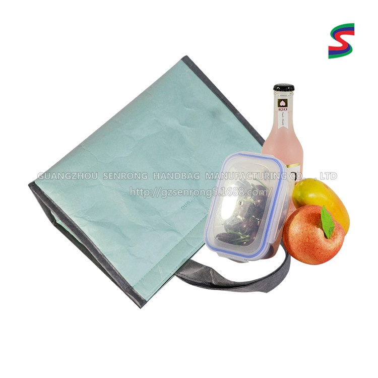 Custom Tyvek Flat Tote Bag with Short Handles SRN17-012 product view 4