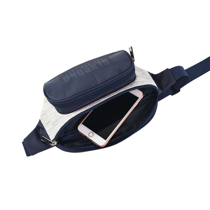 Custom Tyvek Waist Bag with Dual-Zip Front Pockets SRN18-026 product view 4