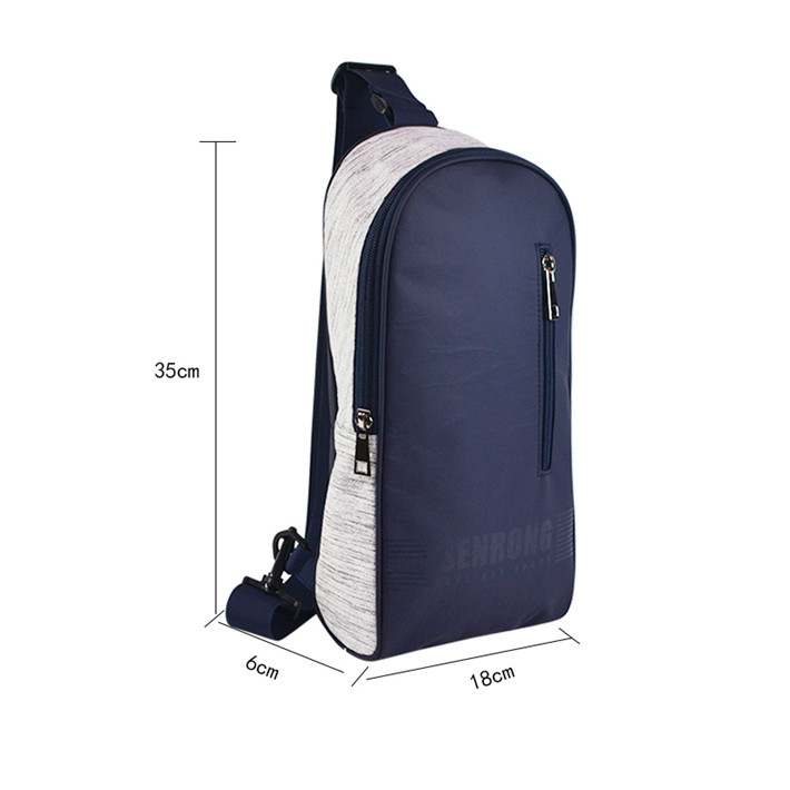 Custom Tyvek Sling Bag with Front Zipper Pocket SRN18-029 product view 5