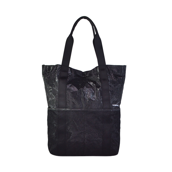 Custom Tyvek Tote Bag with Mesh Front Pocket SRN18-031 product view 1