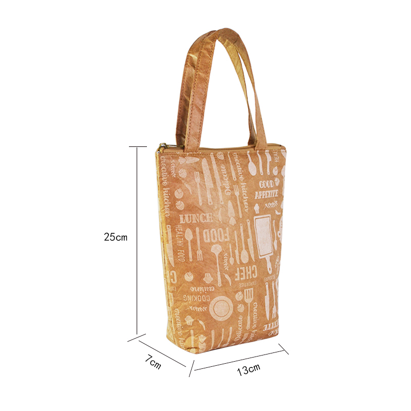 Custom Tyvek Mini Tote Bag with Zipper Closure SRN18-079 product view 5