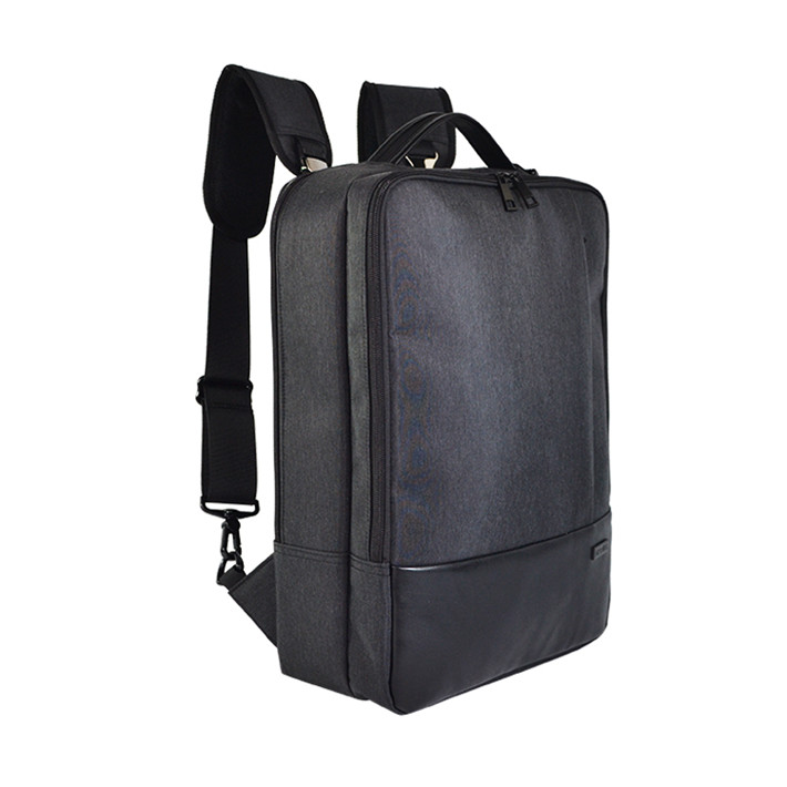 Custom Grey Minimalist Business Laptop Backpack SYN17-070 product view 2