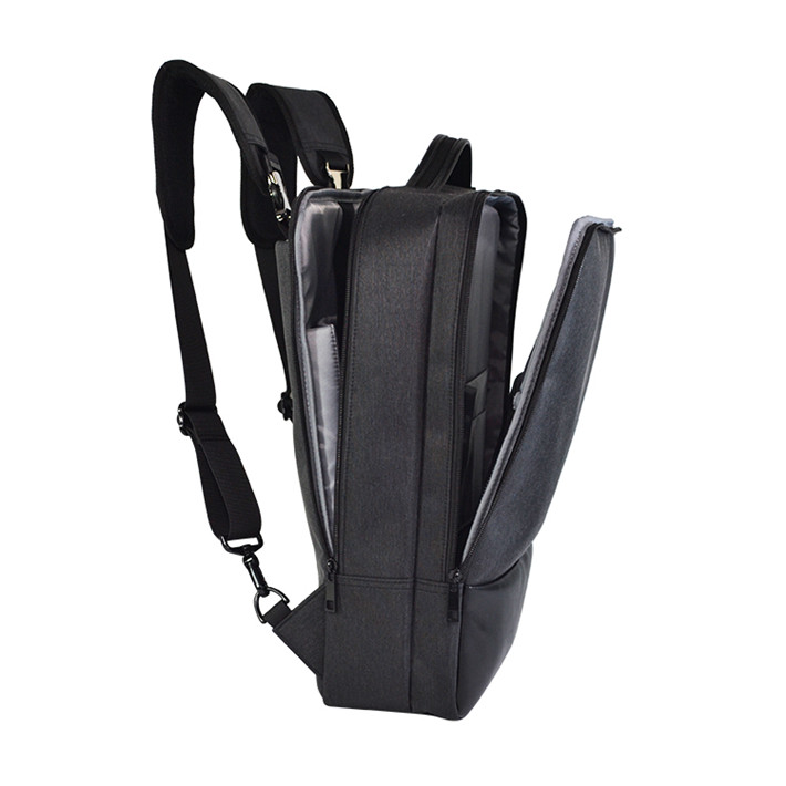 Custom Grey Minimalist Business Laptop Backpack SYN17-070 product view 5