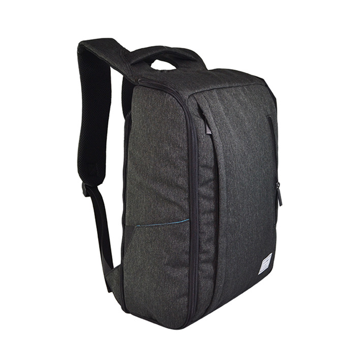 Custom Grey Business Laptop Backpack with Vertical Pocket SYN17-072 product view 2