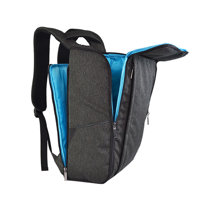 Custom Grey Business Laptop Backpack with Vertical Pocket SYN17-072 product view 5
