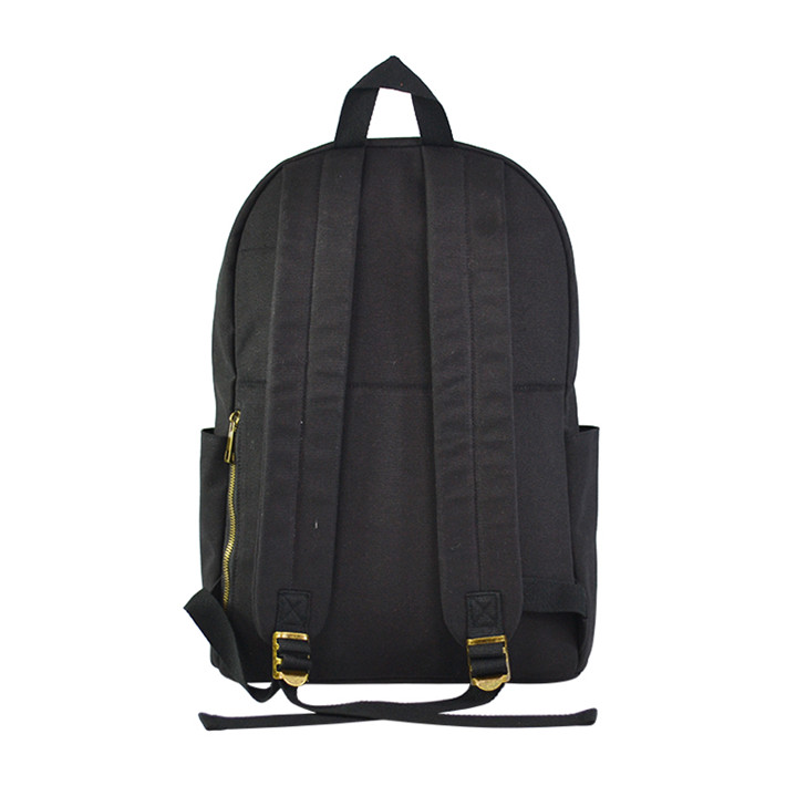 Custom Black Canvas Daypack with Front Utility Pocket SYN17-073 product view 3