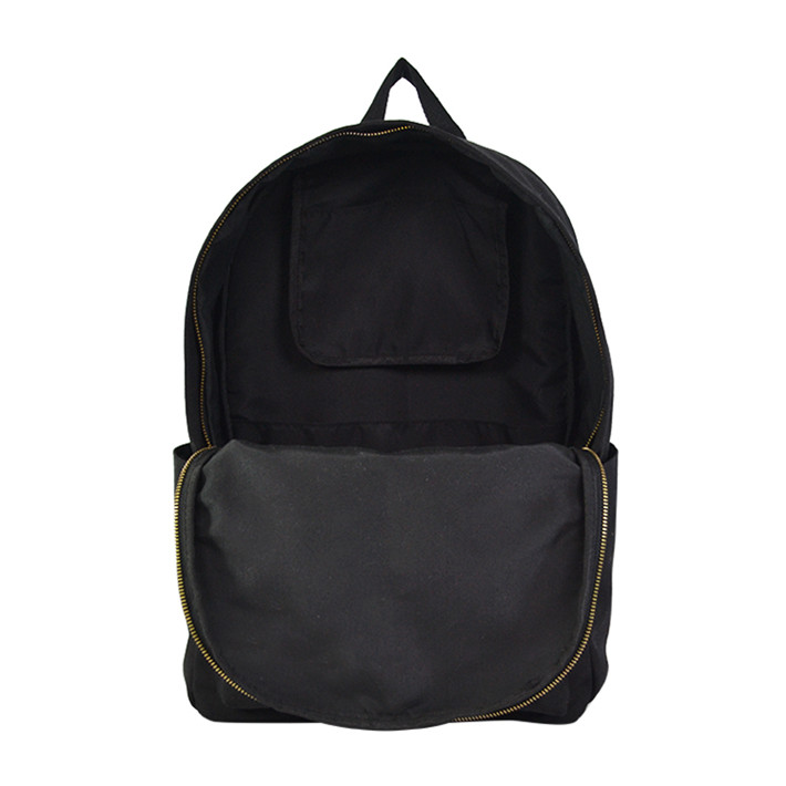 Custom Black Canvas Daypack with Front Utility Pocket SYN17-073 product view 6