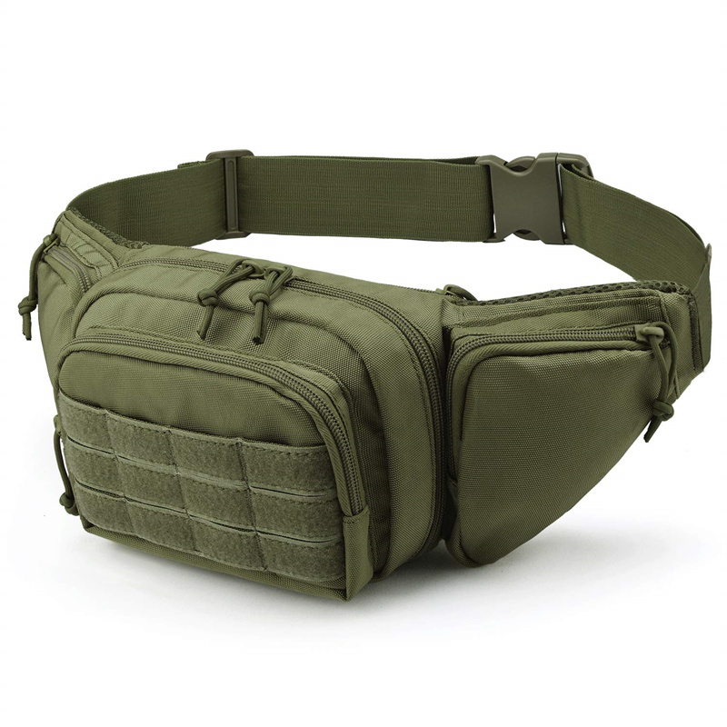 Custom Tactical Waist Bag with Adjustable Belt and Zippered Pockets
