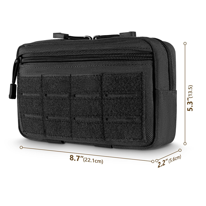 Product view 2 of Custom Laser-Cut MOLLE Admin Pouch with Hook-and-Loop Panel and Utility Clip