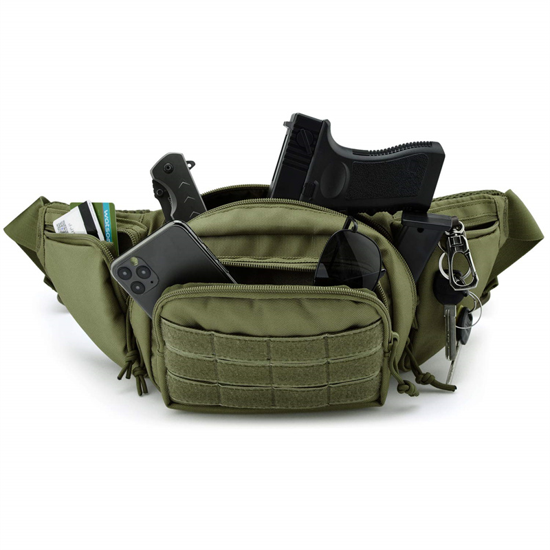 Product view 4 of Custom Tactical Waist Bag with Adjustable Belt and Zippered Pockets