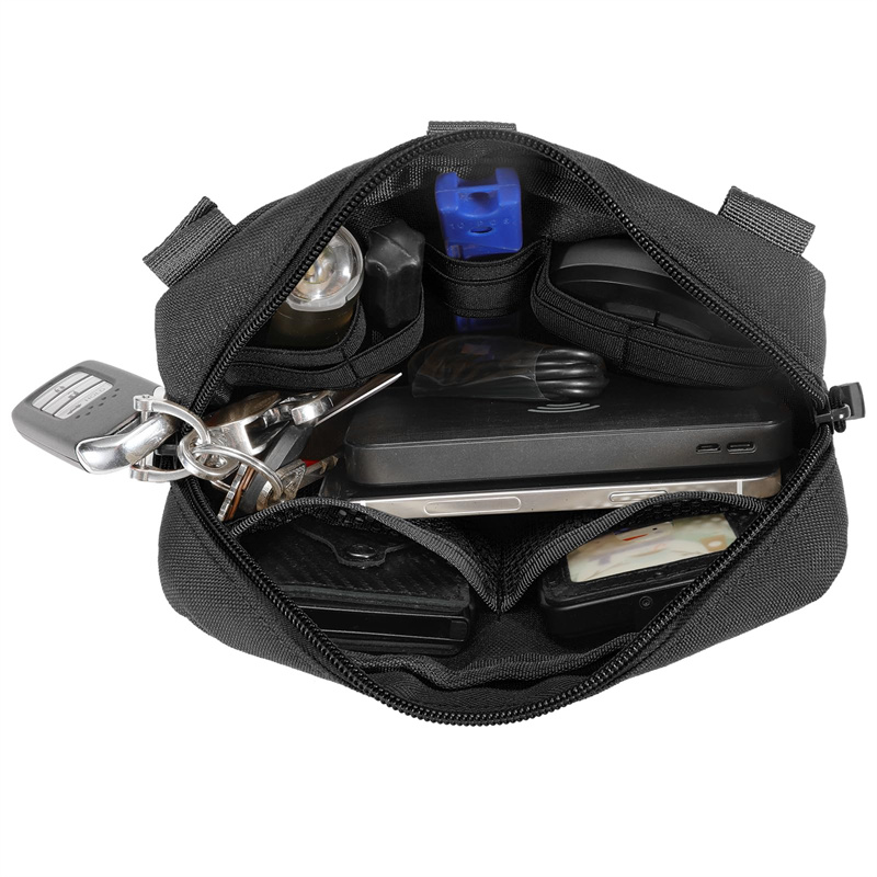 Product view 4 of Custom Laser-Cut MOLLE Admin Pouch with Hook-and-Loop Panel and Utility Clip