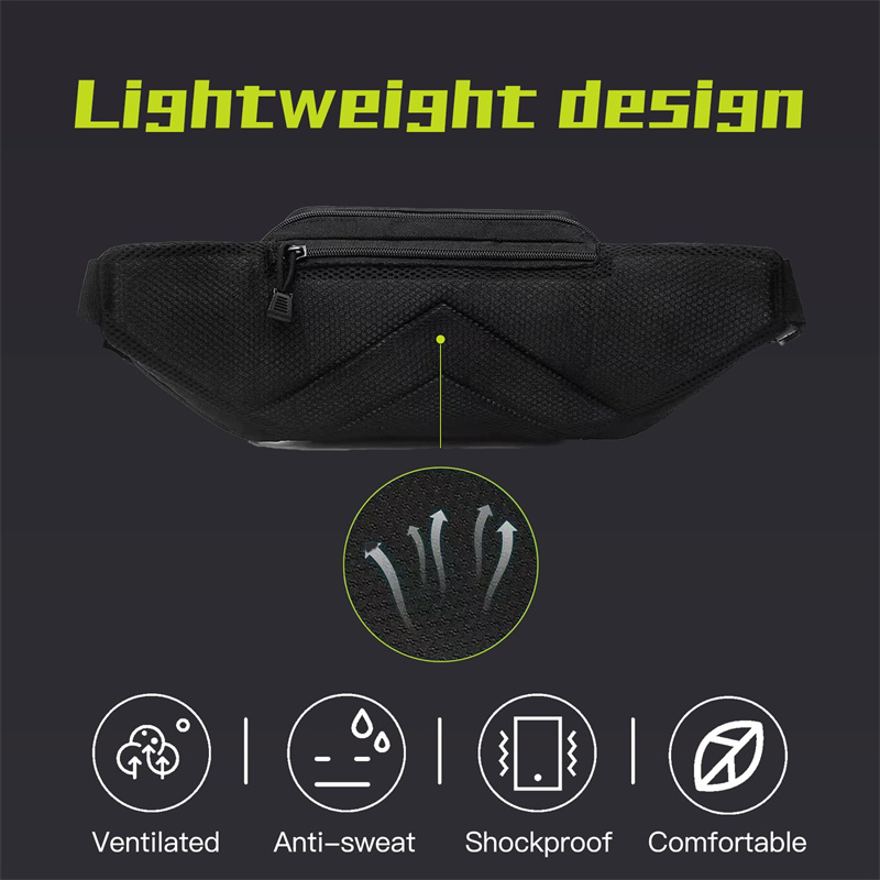 Product view 4 of Custom 800D Oxford Tactical Waist Bag with MOLLE Panel and Multi Zip Pockets