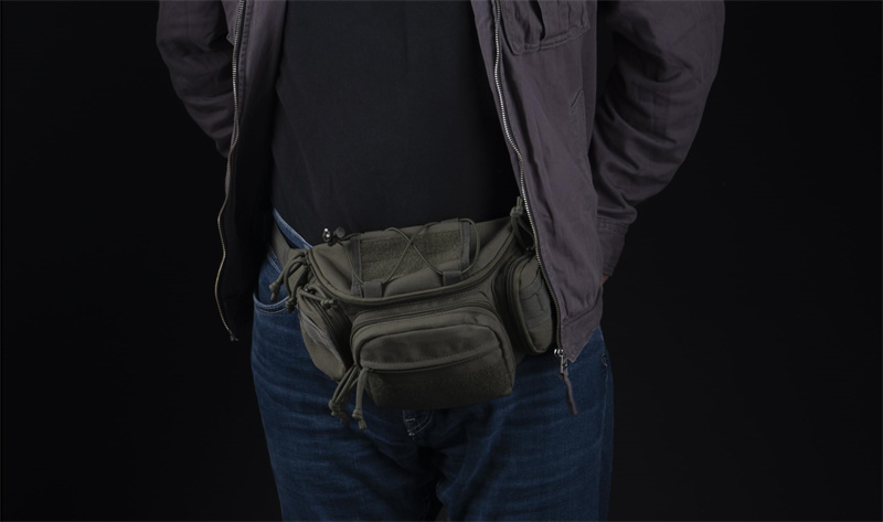 Product view 5 of Custom Tactical Sling Waist Pack with MOLLE Panel and Elastic Cord