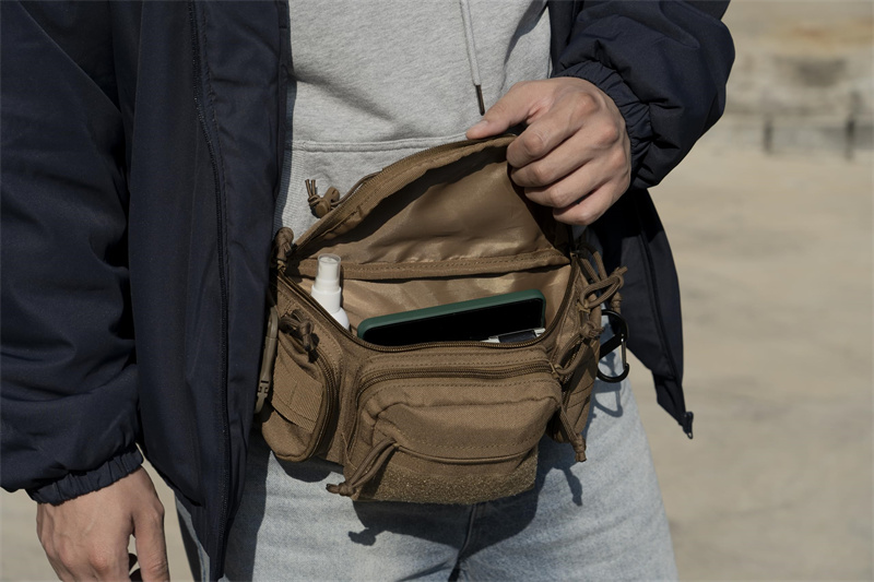 Product view 6 of Custom Tactical Sling Waist Pack with MOLLE Panel and Elastic Cord