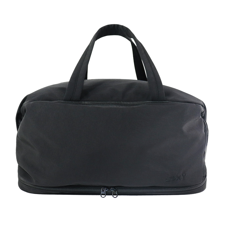 Custom Black Gym Duffel Bag with Bottom Zip Compartment LX24-039B