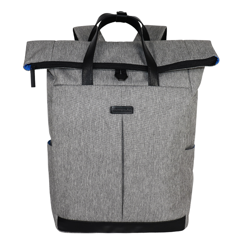 Custom RPET Recycled Polyester Roll-Top Laptop Backpack SLH23-018G Custom RPET Recycled Polyester Roll-Top Laptop Backpack SLH23-018G