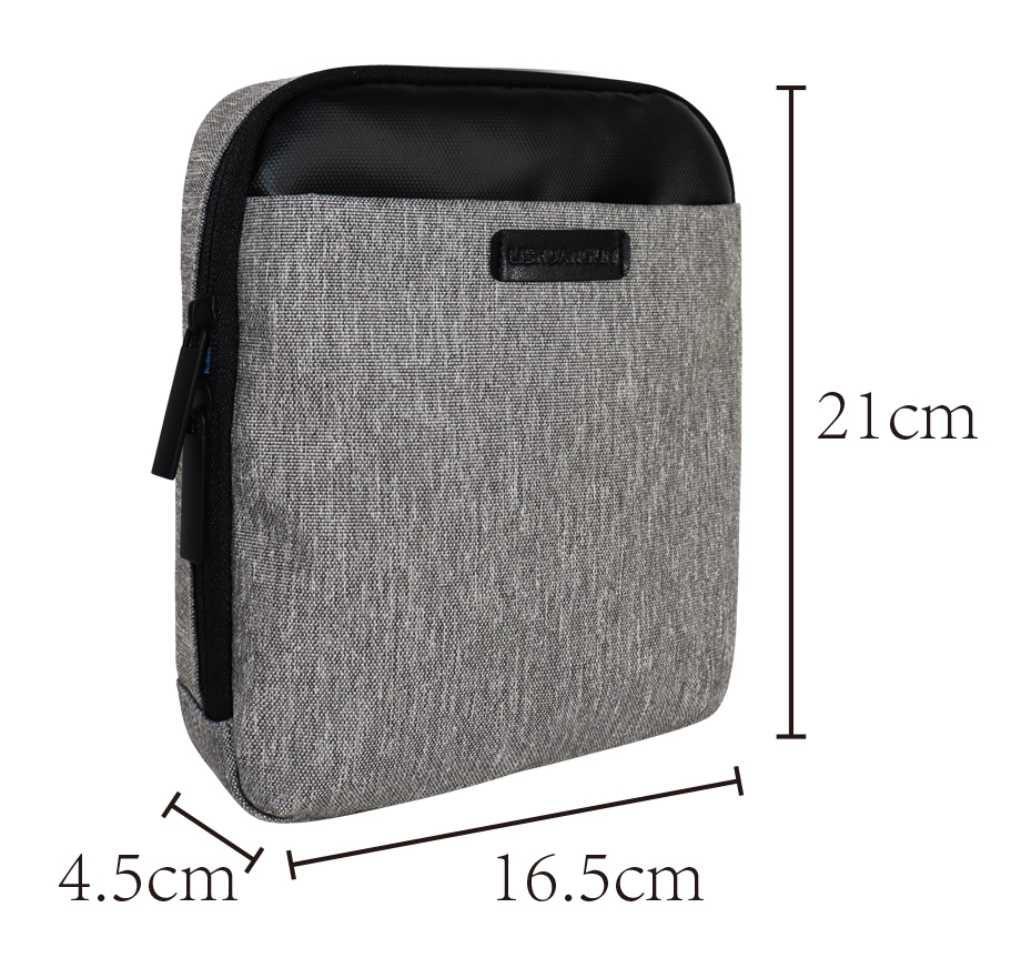 Vertical RPET Recycled Polyester Crossbody Tablet Bag - detail view 3