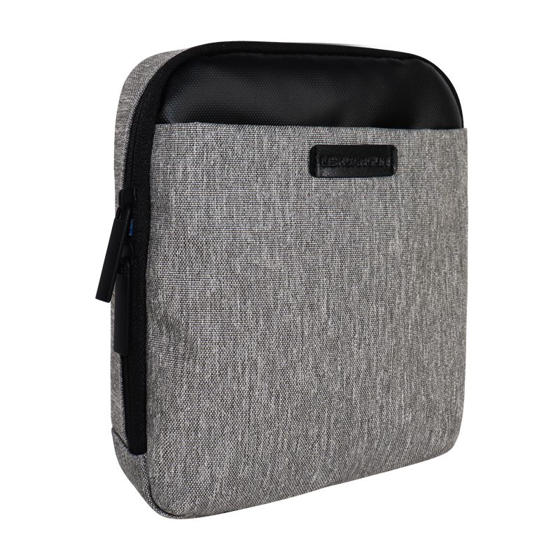Vertical RPET Recycled Polyester Crossbody Tablet Bag - detail view 2
