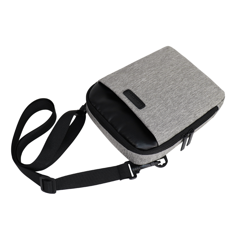 Vertical RPET Recycled Polyester Crossbody Tablet Bag - detail view 5