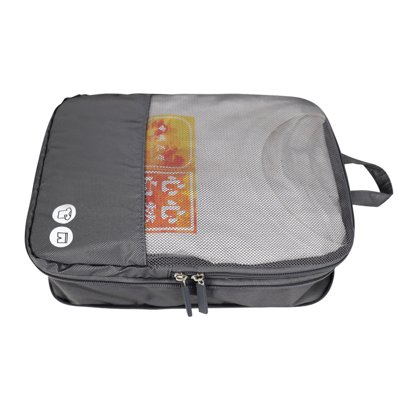 Medium RPET Recycled Polyester Mesh Packing Cube - detail view 4