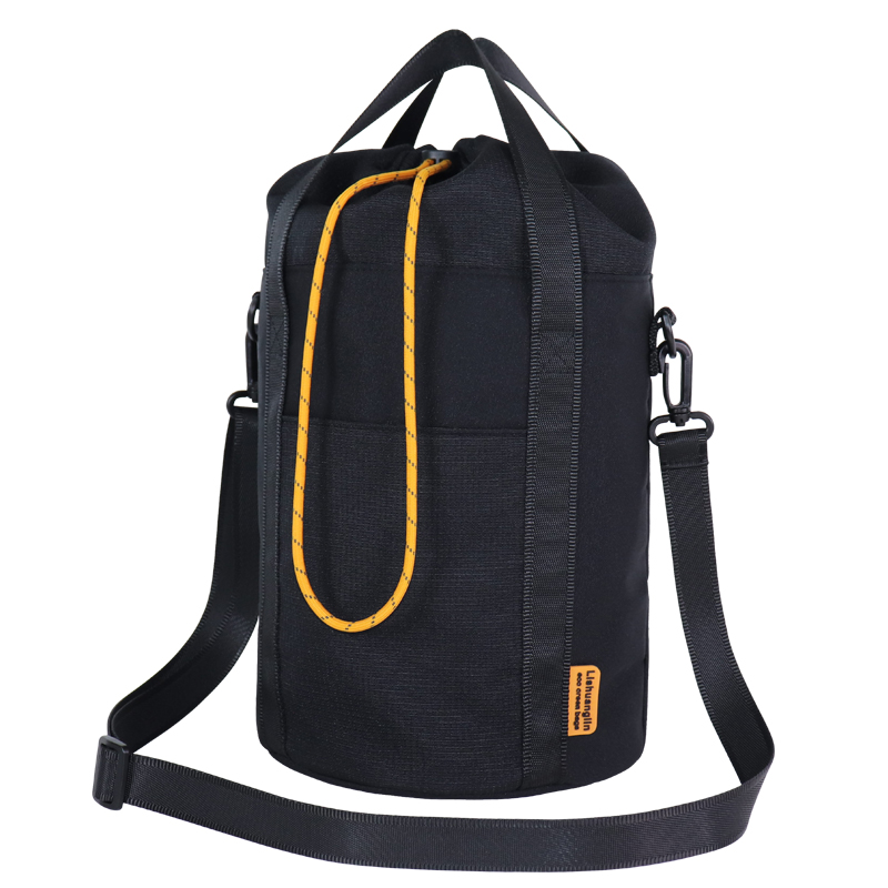 drawstring bucket bag in OBP Oxford fabric, view 4 - SLH24-002B