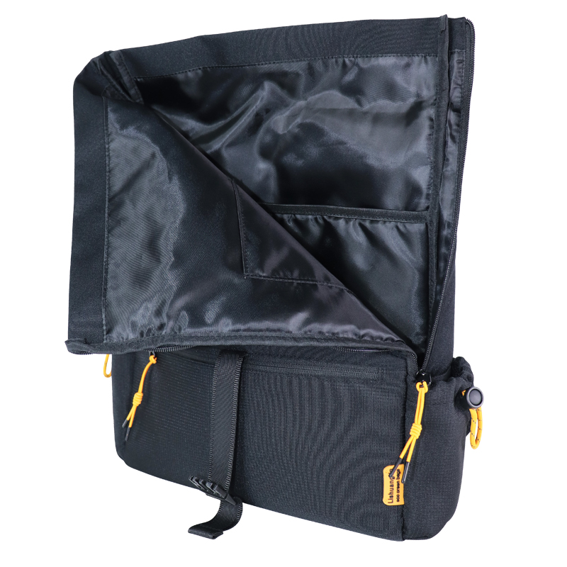 roll-top backpack in OBP Oxford fabric, view 4 - SLH24-007B