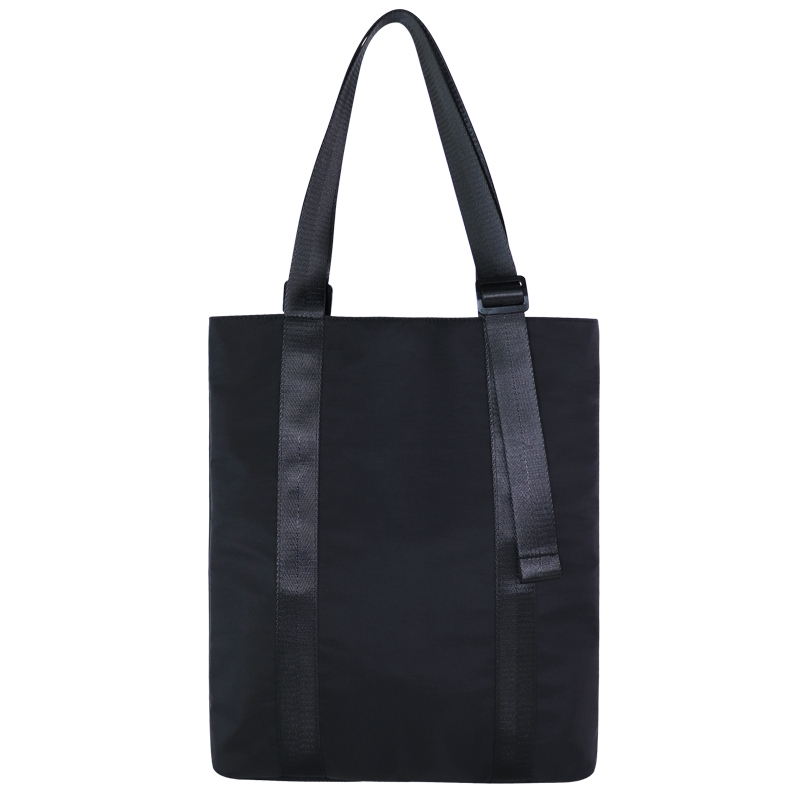 shoulder tote bag with pineapple-leaf bio-based front pocket, view 3 - SLH24-036B