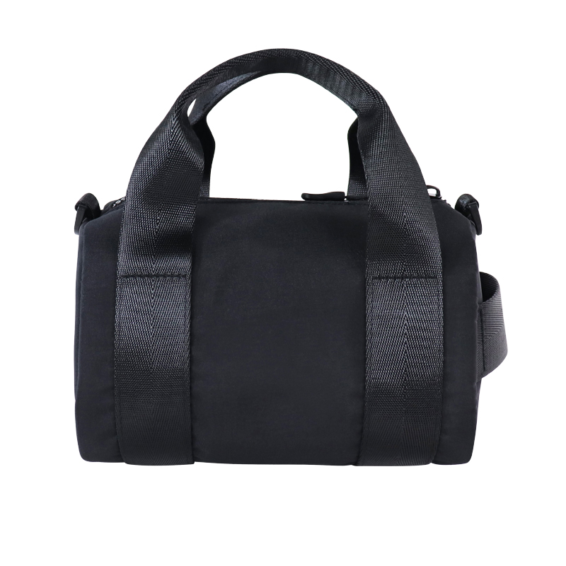 mini duffel bag with pineapple-leaf bio-based front panel, view 3 - SLH24-039B