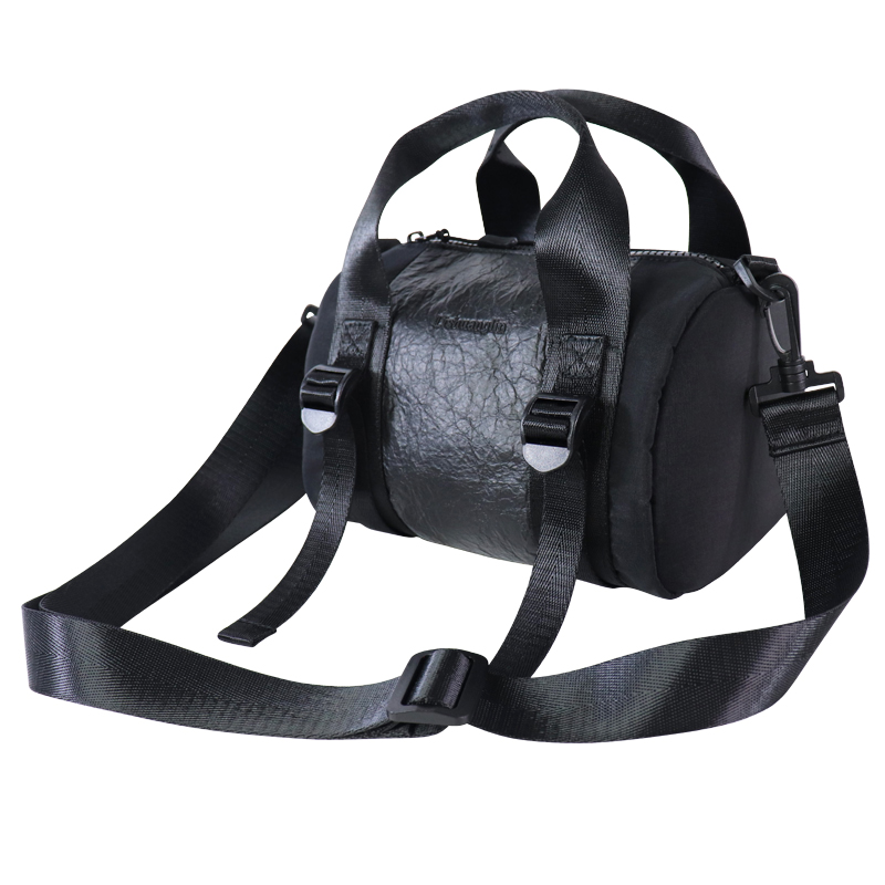 mini duffel bag with pineapple-leaf bio-based front panel, view 4 - SLH24-039B