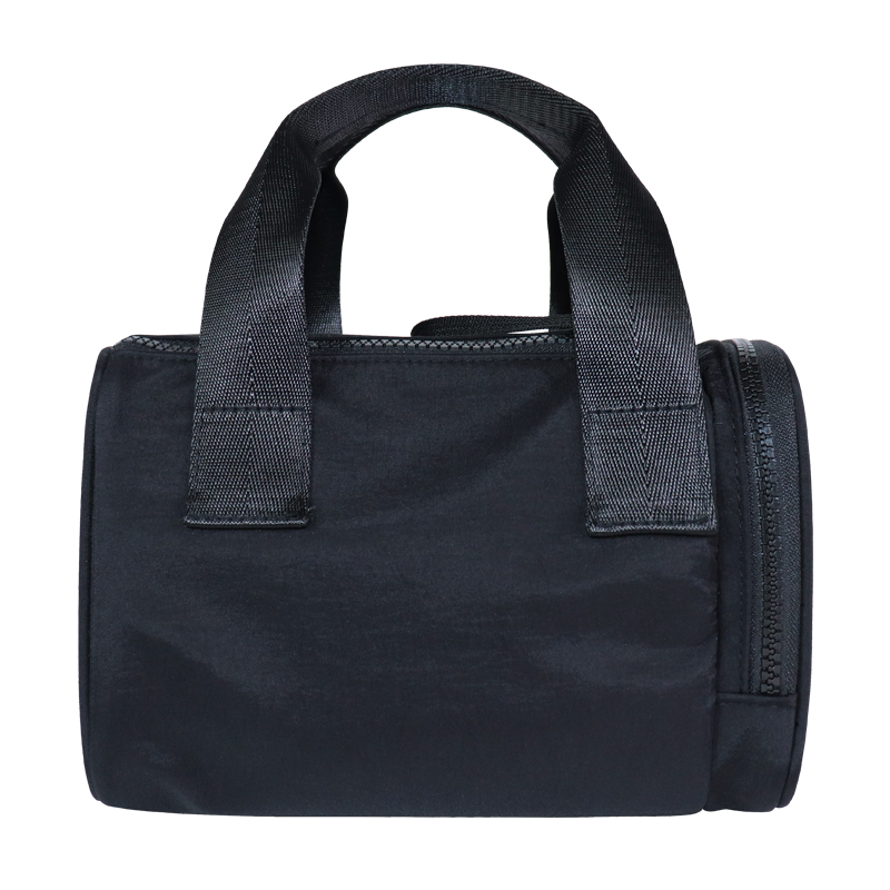 compact duffel bag with pineapple-leaf bio-based front pocket, view 3 - SLH24-040B