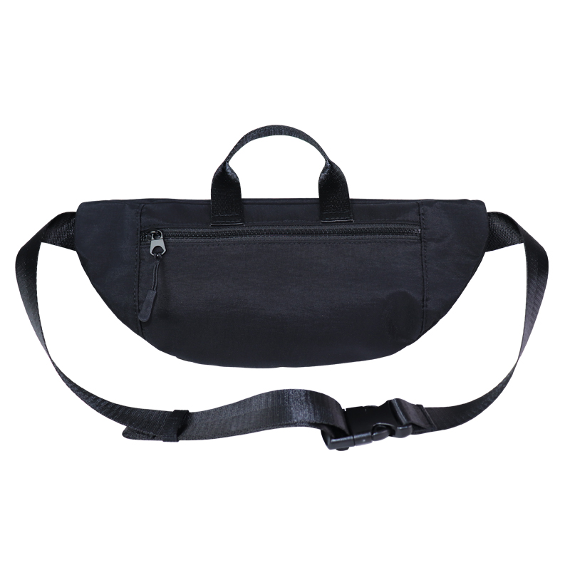multi-pocket waist bag with pineapple-leaf bio-based two front pockets, view 3 - SLH24-041B