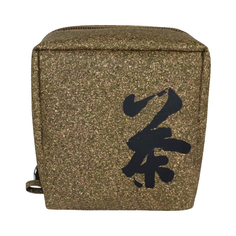 Custom Cork and Tea Residue Zipper Pouch for Promotional Gifts SLH24-051B