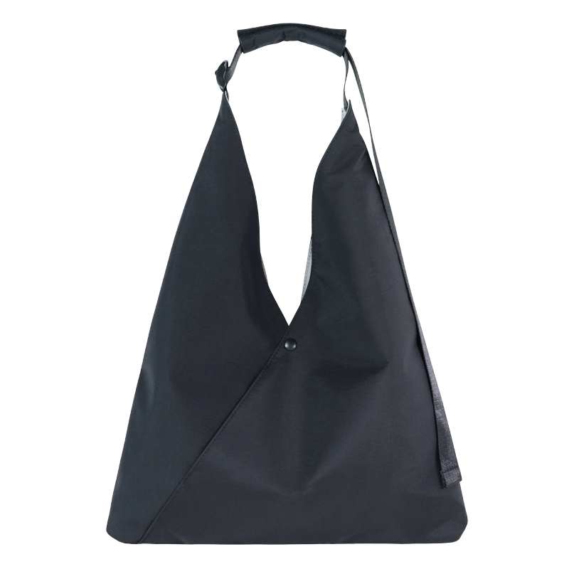 hobo shoulder bag with pineapple-leaf bio-based front pocket, view 3 - SLH24-056B