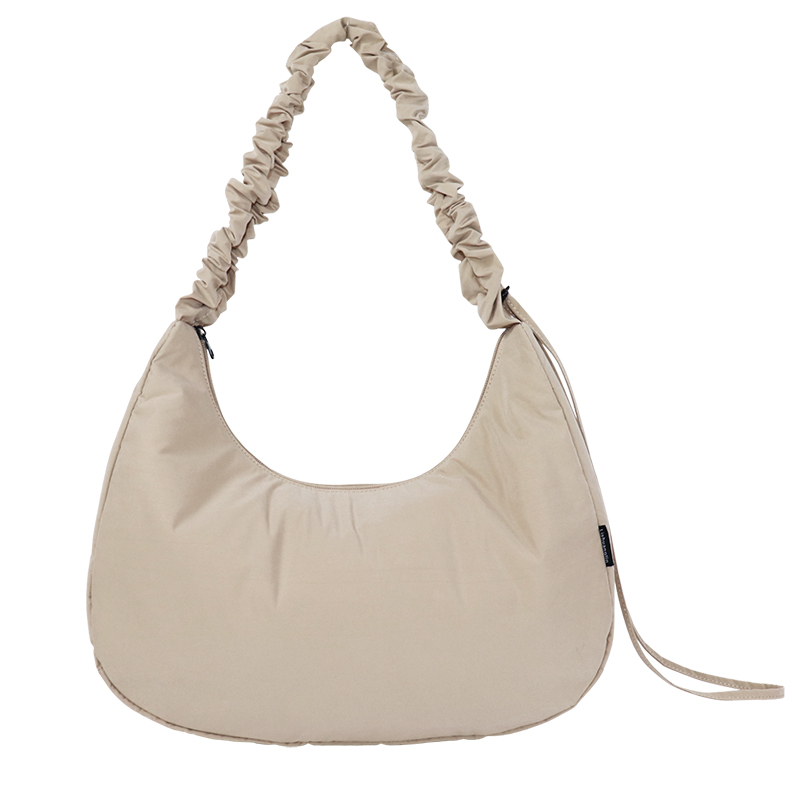 Custom RPET Recycled Polyester Hobo Bag with Ruched Strap SLH25-028B