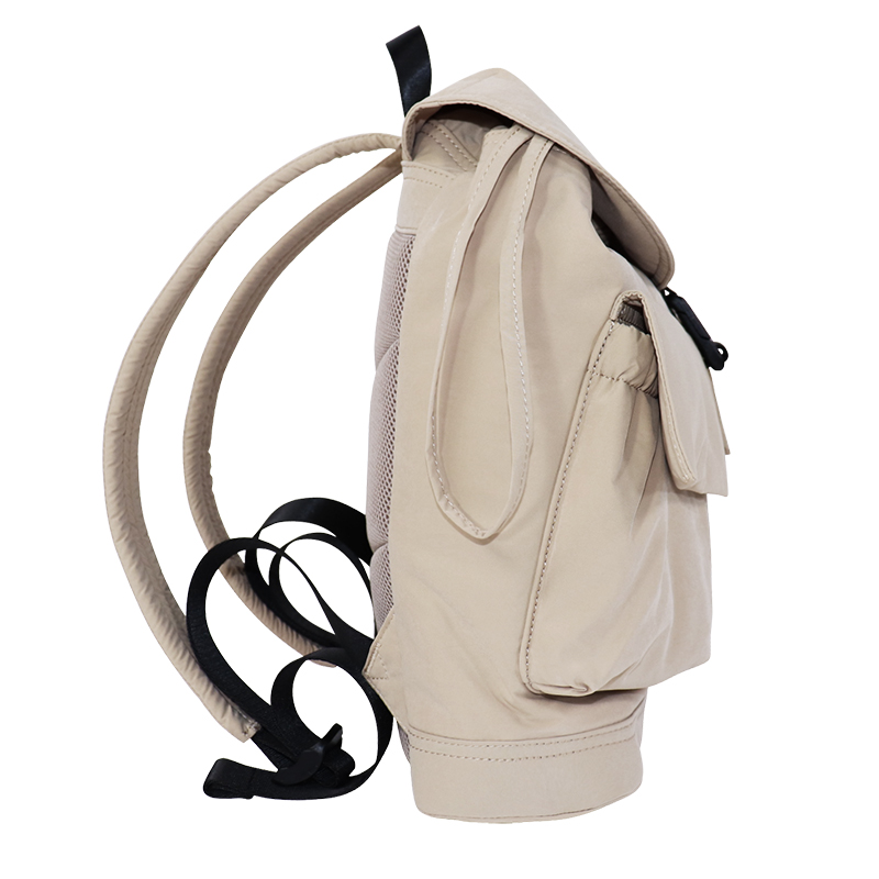 RPET Recycled Polyester Flap Backpack with Front Pockets - detail view 3