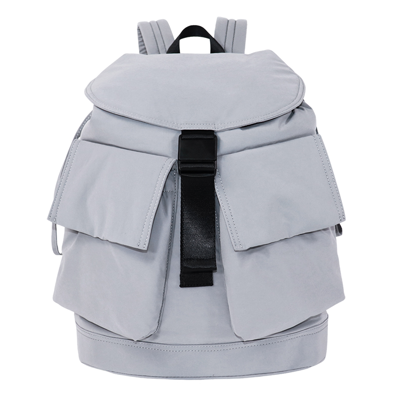 Custom Compact RPET Recycled Polyester Backpack with Flap Closure SLH25-034C Custom Compact RPET Recycled Polyester Backpack with Flap Closure SLH25-034C